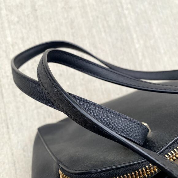 Kate Spade New York Cedar Street Leather Elissa Shoulder Tote Bag Black Small - Picture 4 of 16